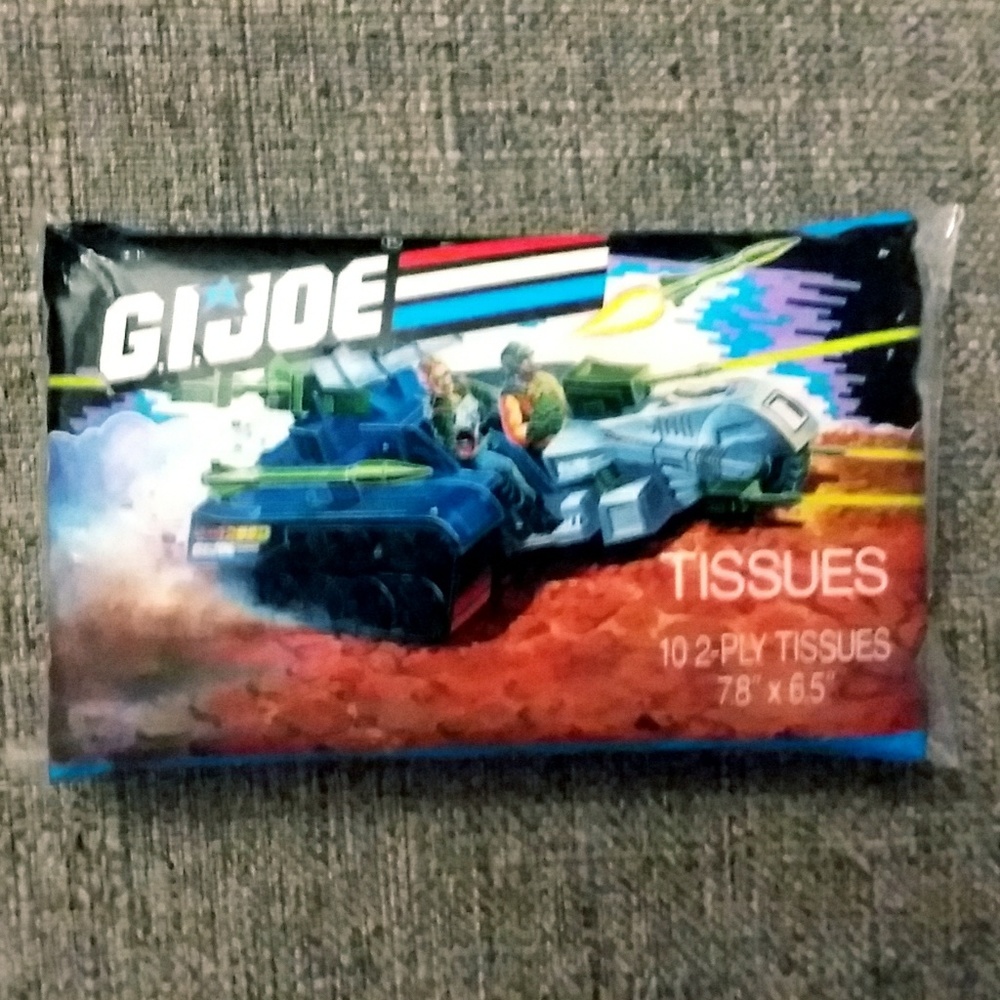 Vintage! 1988 GI JOE Hasbro 10 2-Ply Tissue Pack